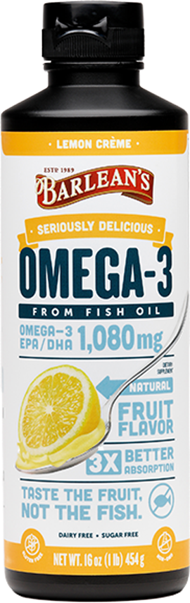 Seriously Delicious Omega-3 Fish Oil Lemon Creme 16 oz