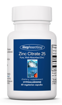 Zinc Citrate 25 mg 60 Capsules