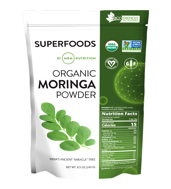 Organic Moringa Leaf Powder 60 Servings