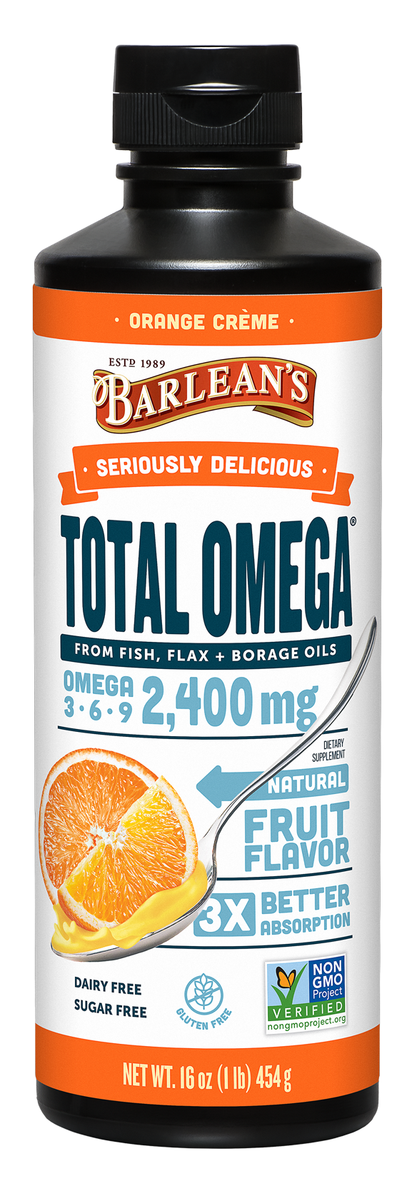 Seriously Delicious Total Omega Orange Creme 16 oz