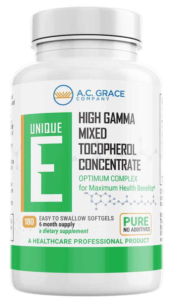 UNIQUE E High Gamma Mixed Tocopherol 180 Softgels