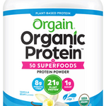 Organic Protein + Superfoods Protein Powder Plant Based Vanilla Bean 18 Servings