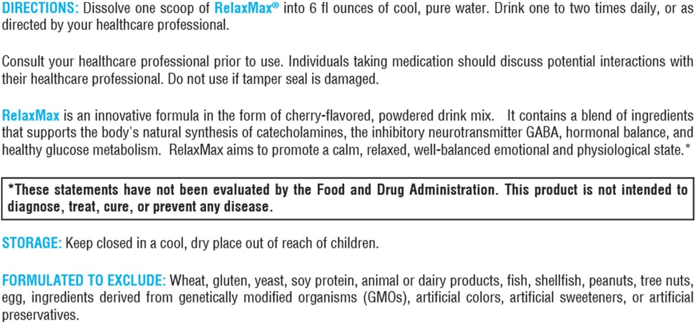 RelaxMax® Cherry 60 Servings