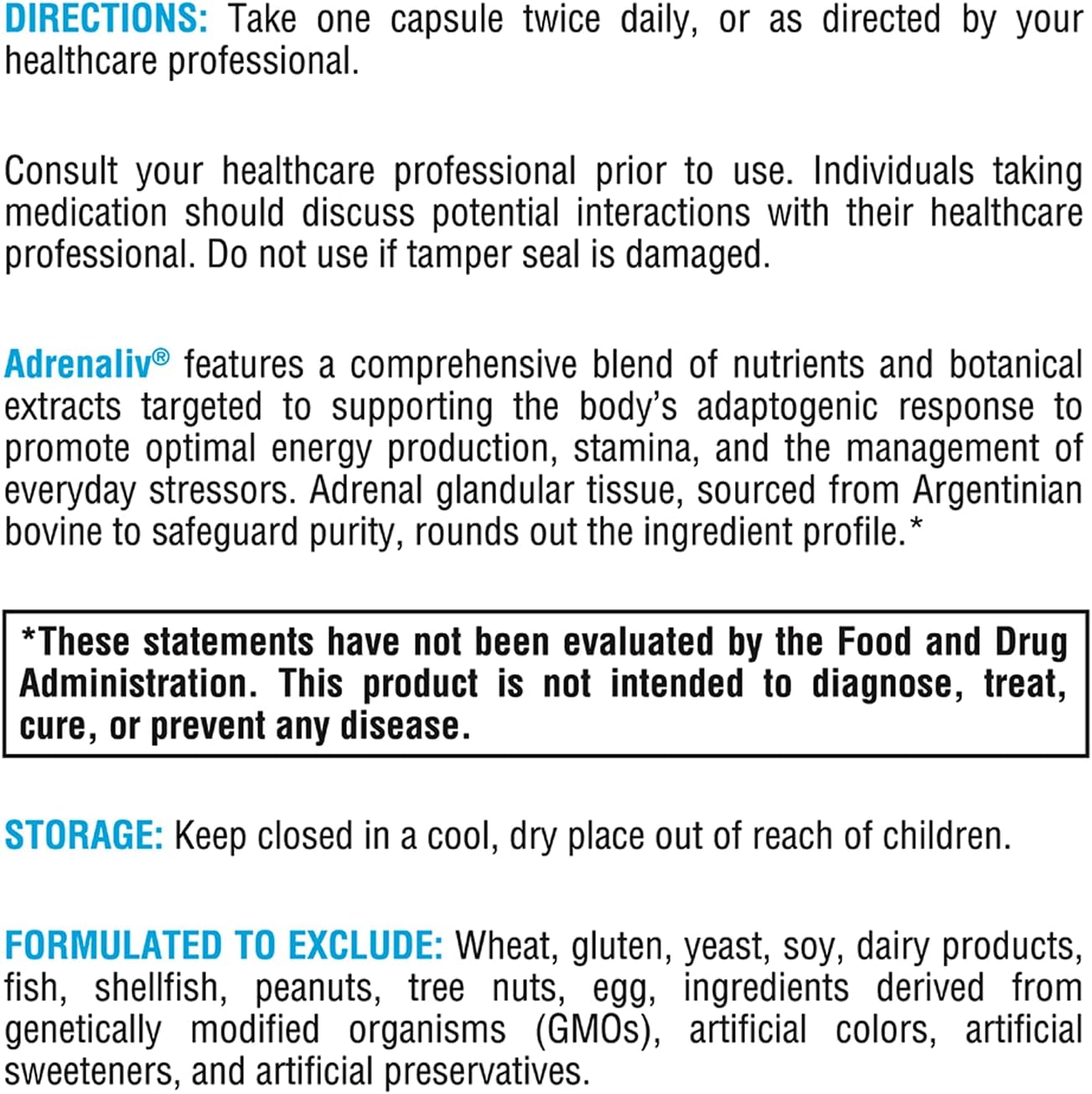 Adrenaliv® 120 Capsules