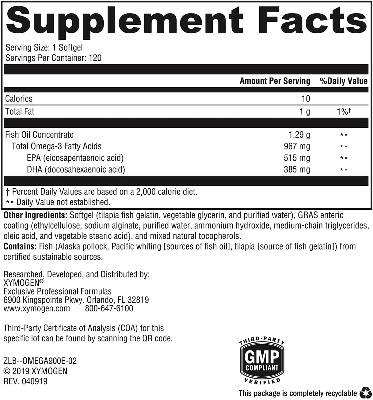 OmegaPure 900 EC™ 120 Softgels