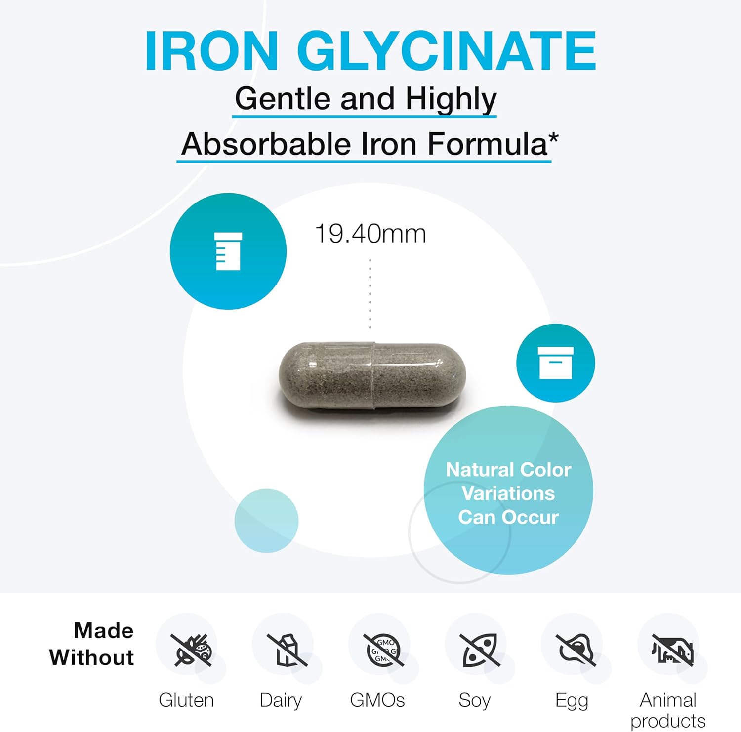 Iron Glycinate 120 Capsules