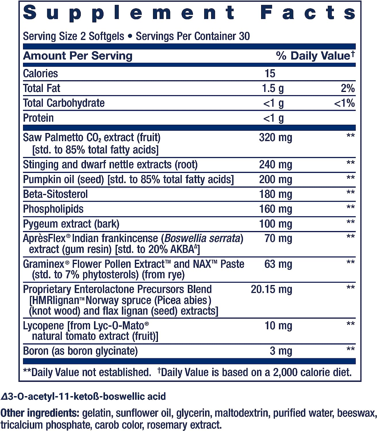 Ultra Prostate Formula 60 Softgels