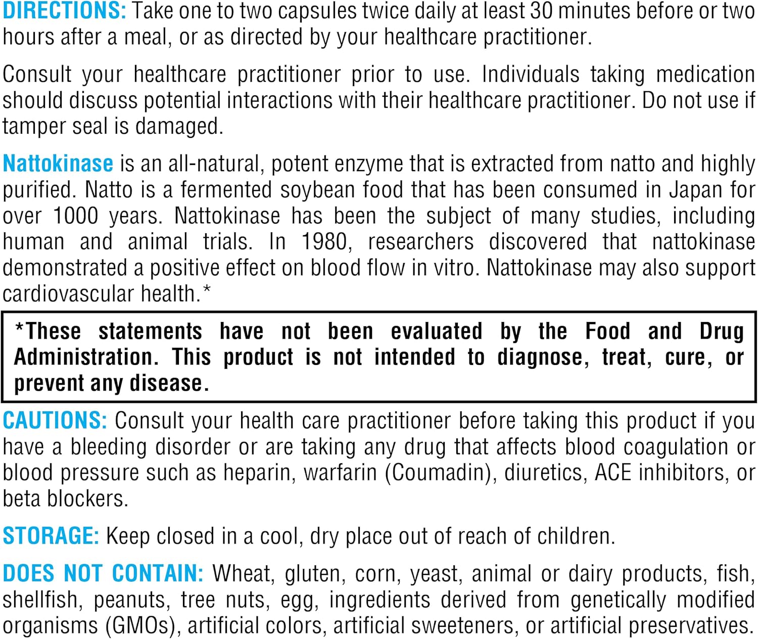 Nattokinase 120 Capsules