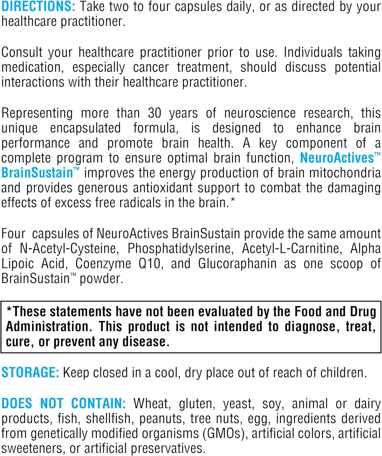 NeuroActives™ BrainSustain™ 240 Capsules