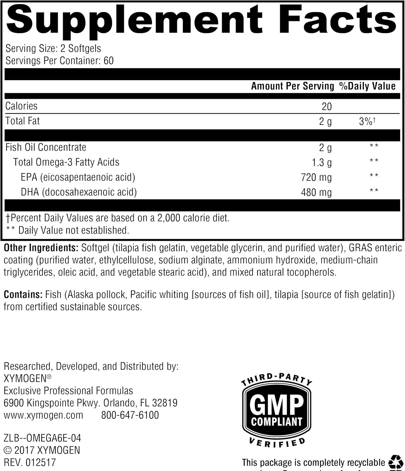 OmegaPure 600 EC™ 120 Softgels