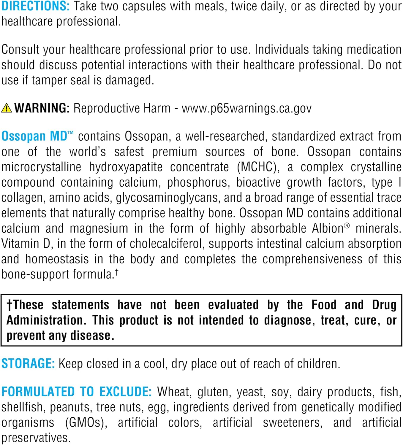 Ossopan MD™ 240 Capsules