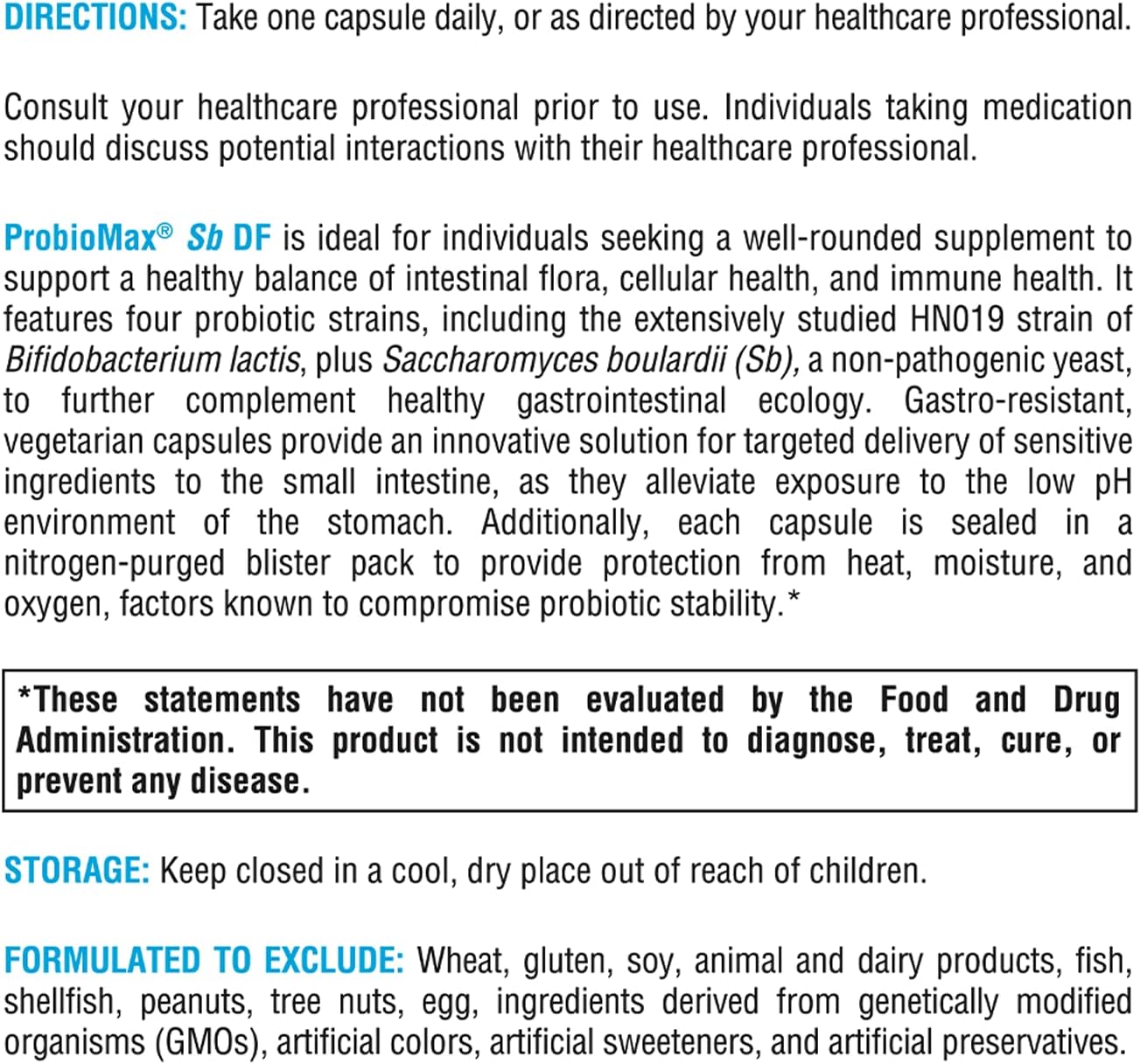 ProbioMax® Sb DF 60 Capsules