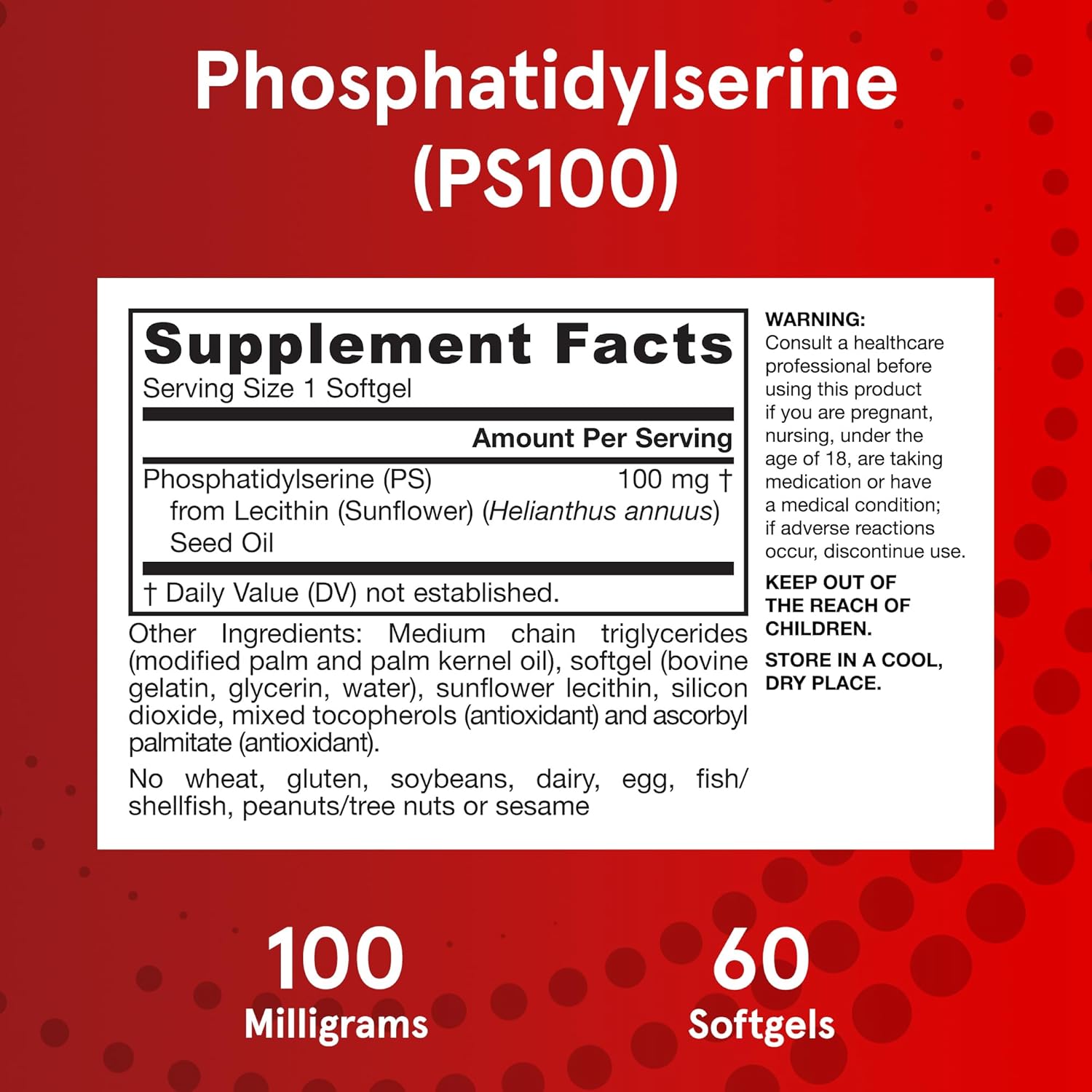 PS100 100 mg 60 Softgels