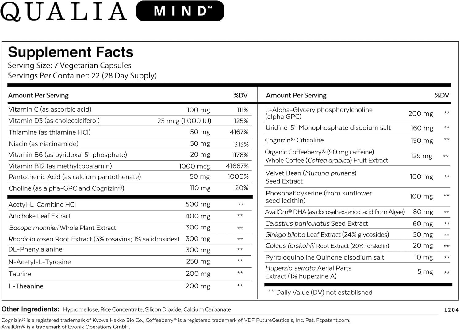 Qualia Mind 105 Capsules